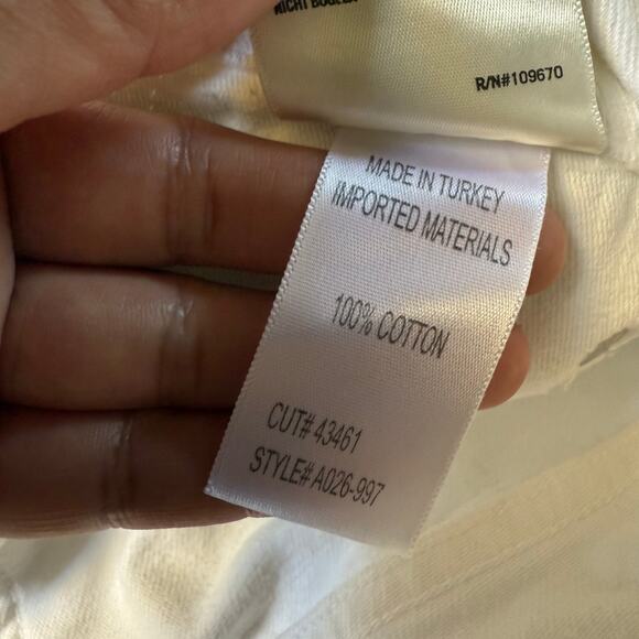 Agolde Parker‎ White Denim Shorts Size 27 Distressed Summer Basic Classic - Picture 7 of 10